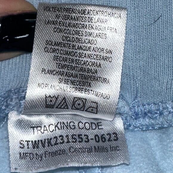 Disney Lilo & Stitch Girls Joggers Sweatpants Size 7/8 Blue Polka Dot Sleepwear - Picture 8 of 8